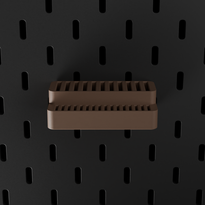 SKÅDIS SD & microSD Holder – Brown – top-down front view