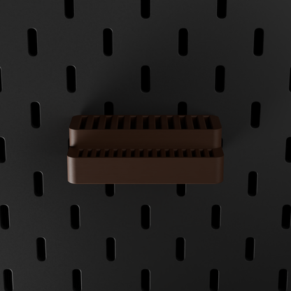 SKÅDIS SD & microSD Holder – Dark Brown – top-down front view