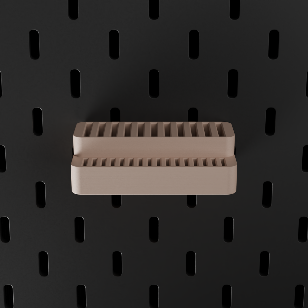 SKÅDIS SD & microSD Holder – Latte – top-down front view