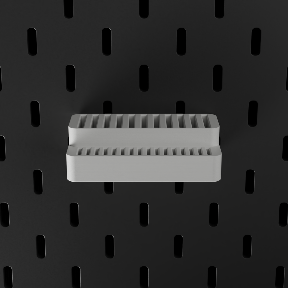 SKÅDIS SD & microSD Holder – White – top-down front view