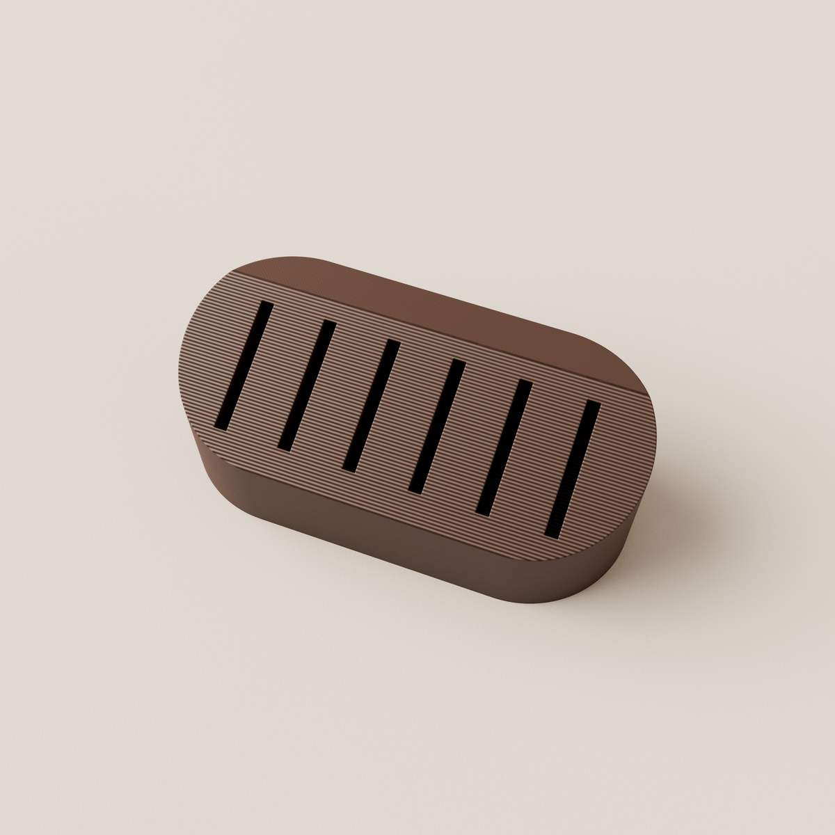 SD Card Holder – Dark Brown – top view