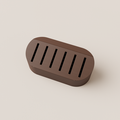 SD Card Holder – Dark Brown – top view