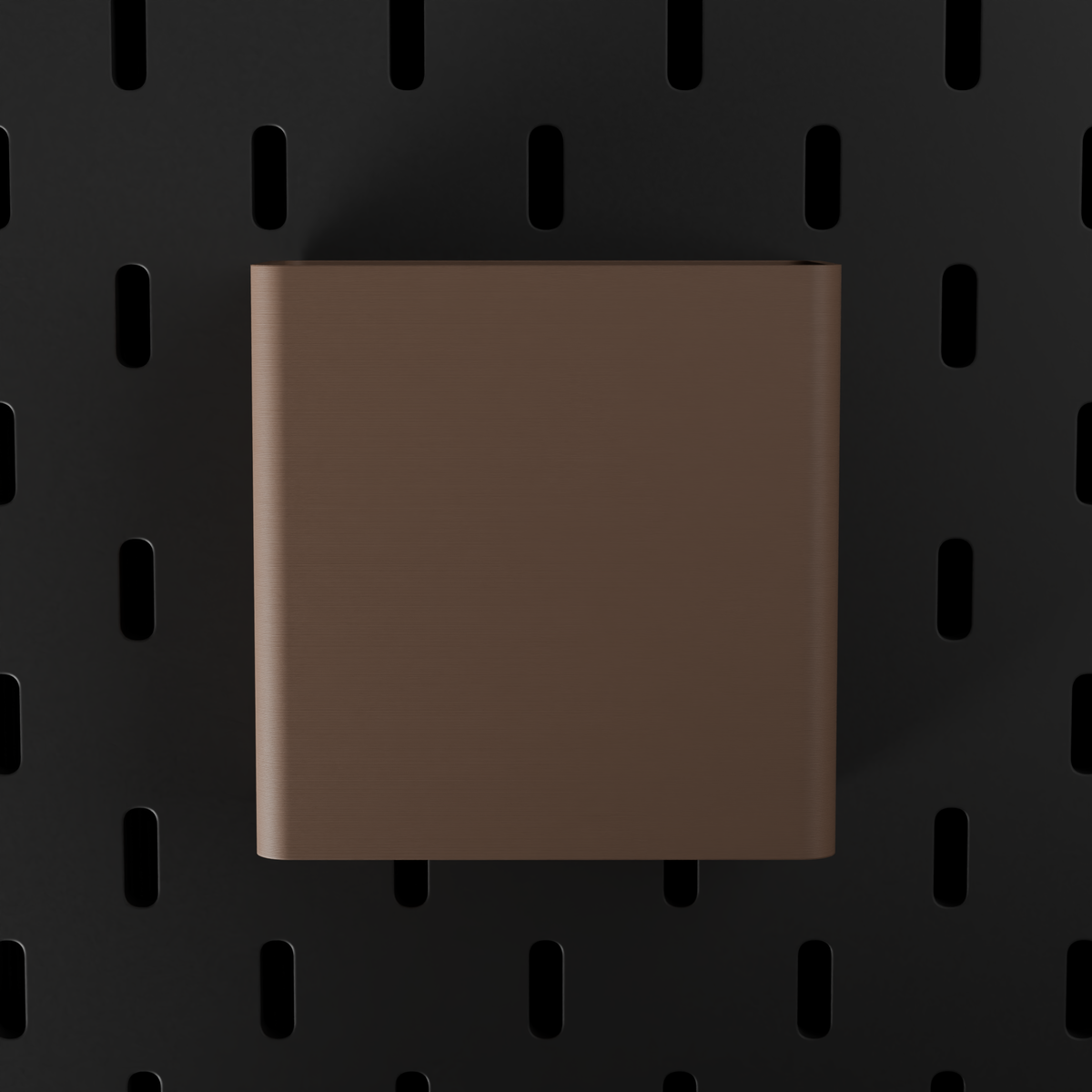 SKÅDIS Large Bin – Brown – front view