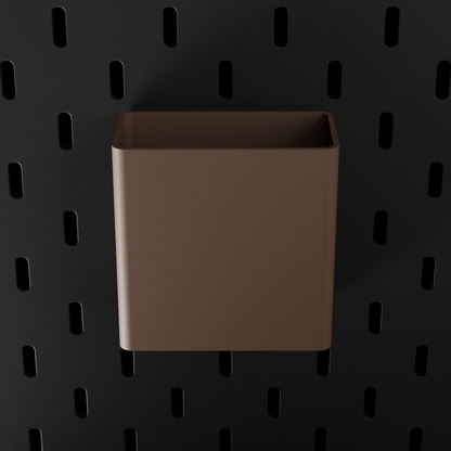 SKÅDIS Large Bin – Brown – top-down front view