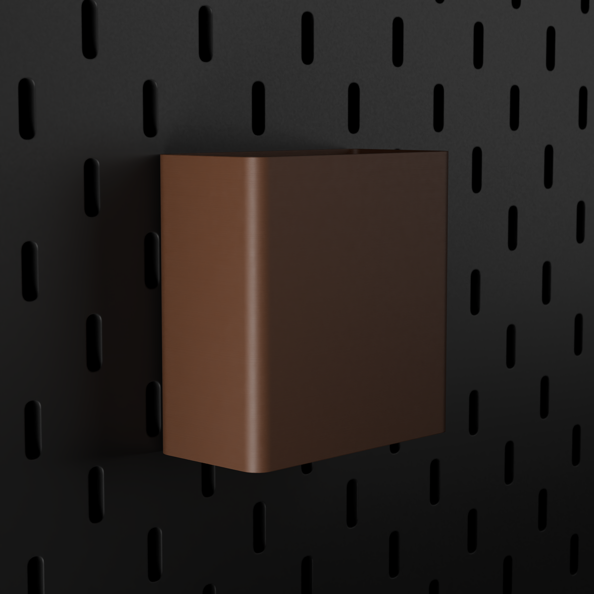SKÅDIS Large Bin – Dark Brown – angled left view