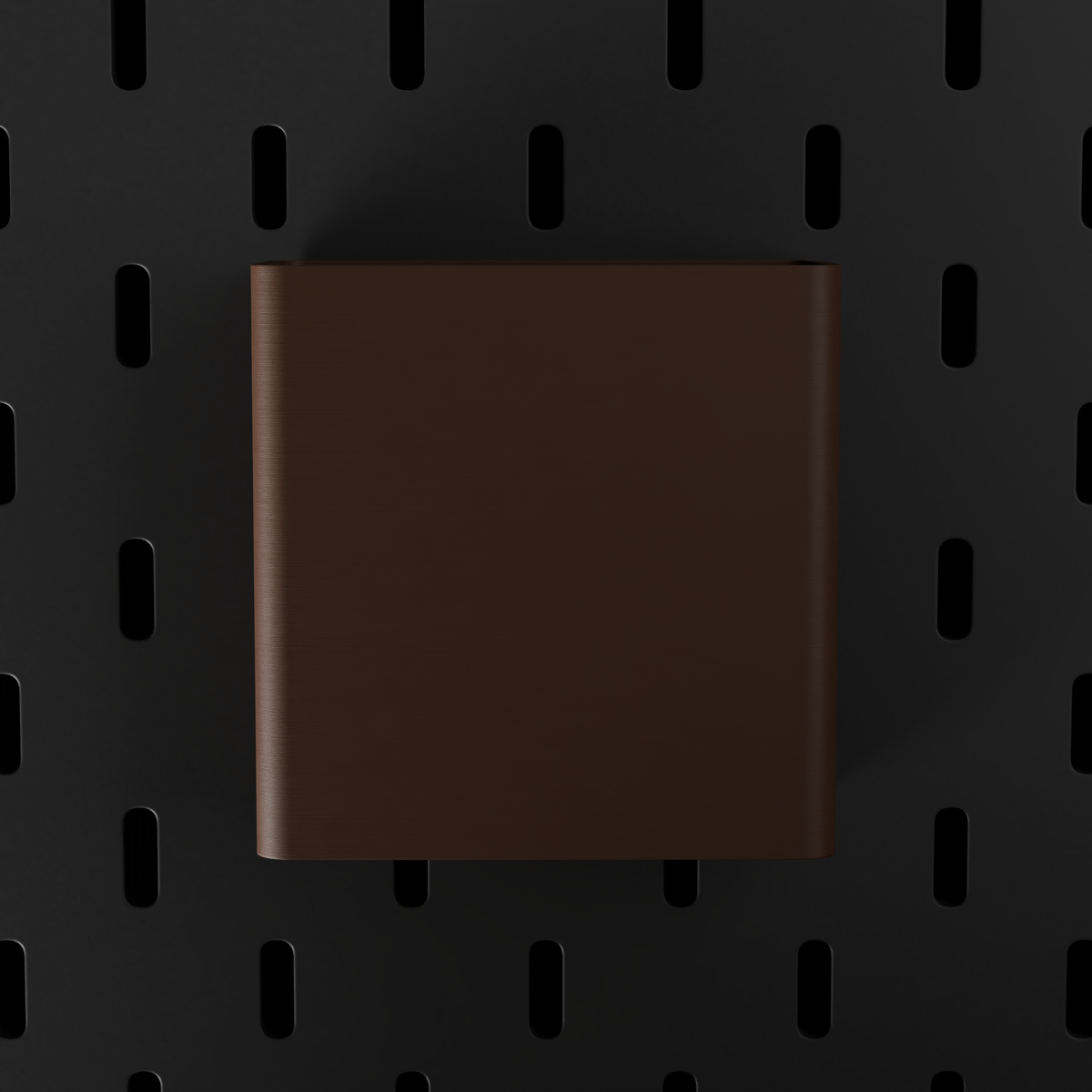 SKÅDIS Large Bin – Dark Brown – front view