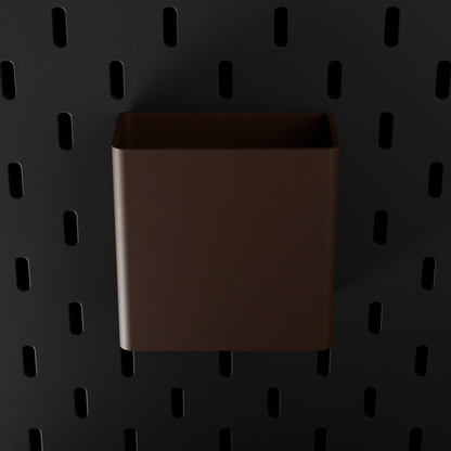 SKÅDIS Large Bin – Dark Brown – top-down front view
