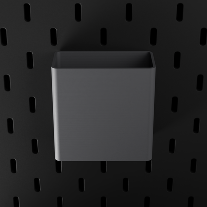 SKÅDIS Large Bin – Grey – top-down front view