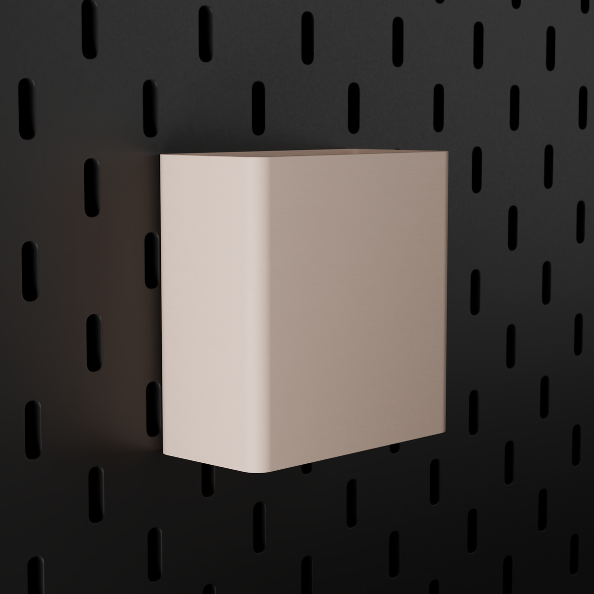 SKÅDIS Large Bin – Latte – angled left view