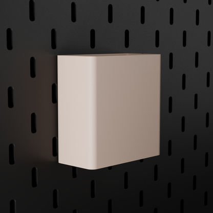 SKÅDIS Large Bin – Latte – angled left view