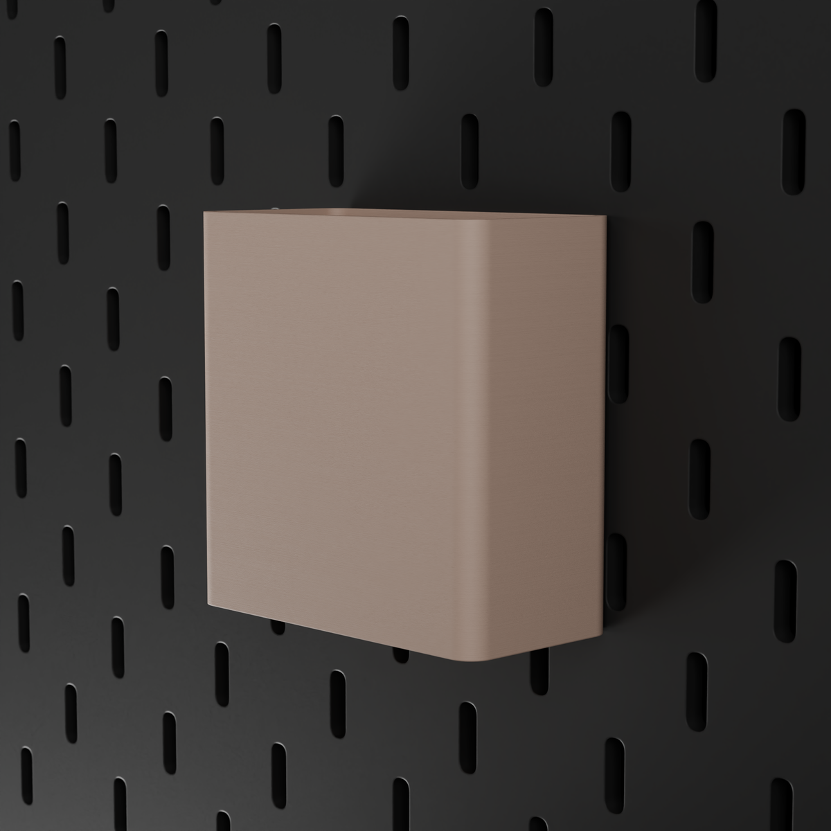 SKÅDIS Large Bin – Latte – angled right view