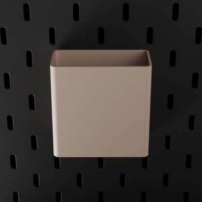 SKÅDIS Large Bin – Latte – top-down front view