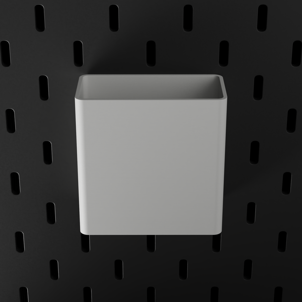 SKÅDIS Large Bin – White – top-down front view
