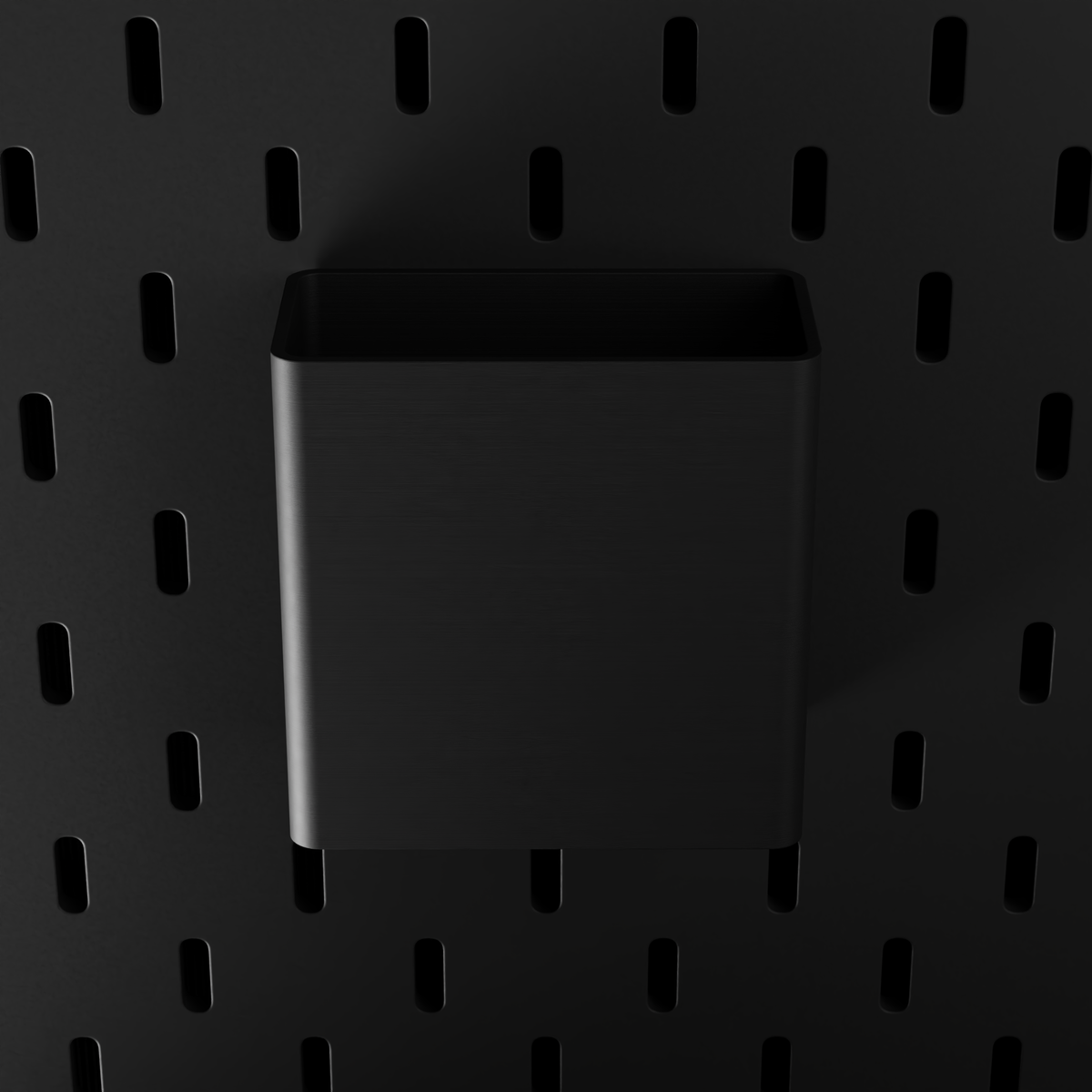 SKÅDIS Large Bin – Black – top-down front view