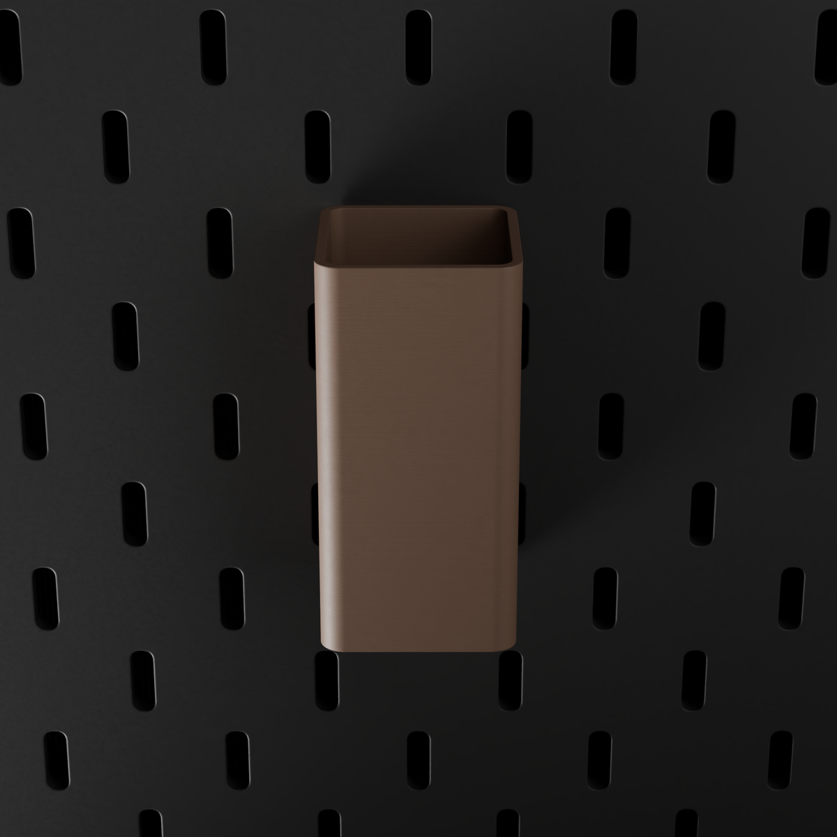 SKÅDIS Small Bin – Brown – top-down front view