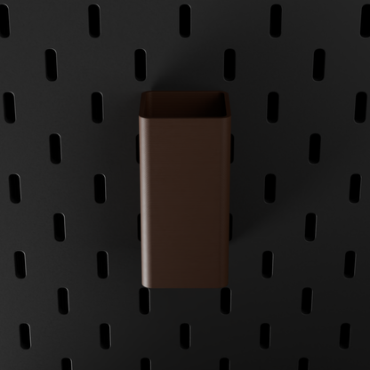 SKÅDIS Small Bin – Dark Brown – top-down front view
