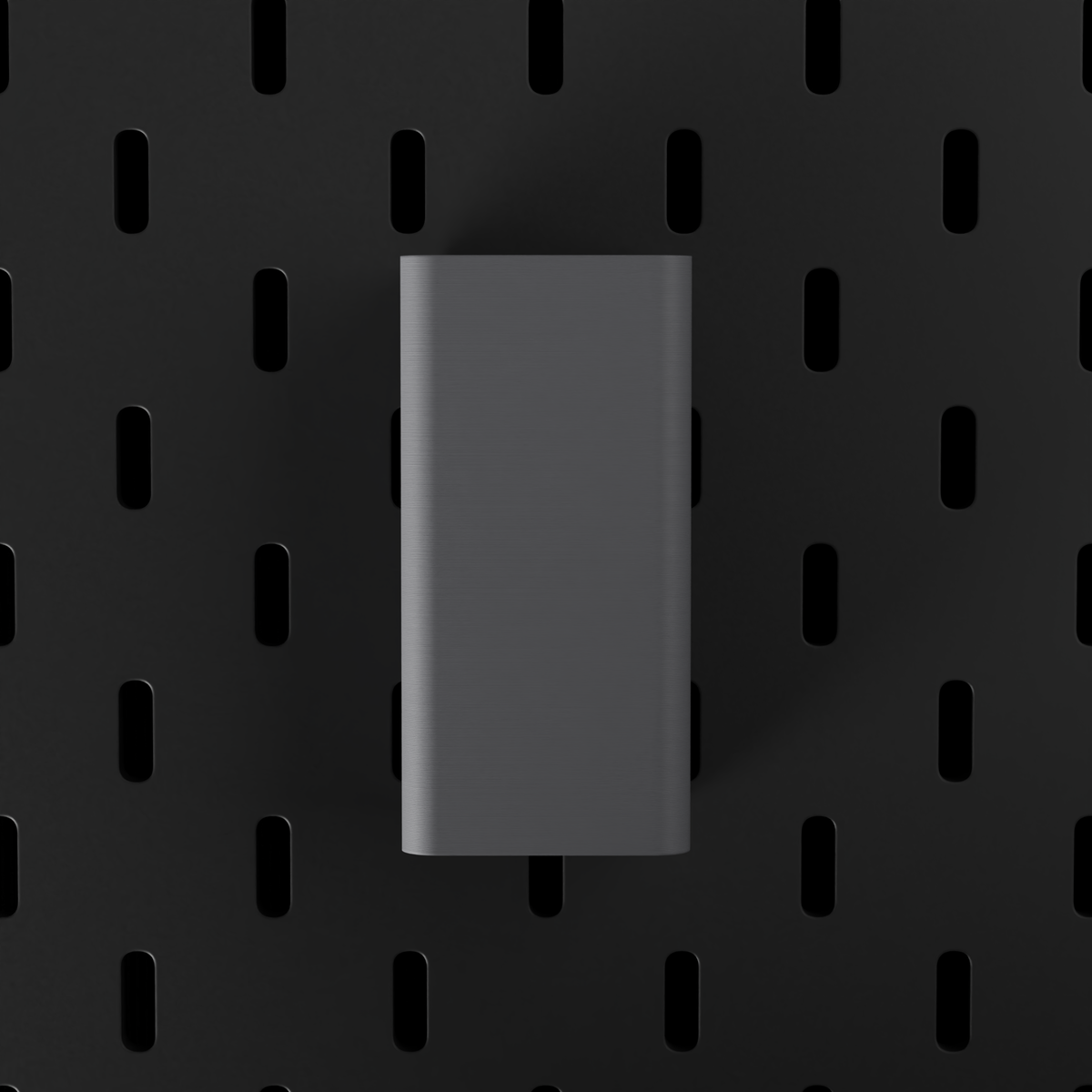 SKÅDIS Small Bin – Grey – front view