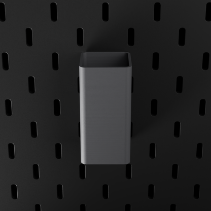 SKÅDIS Small Bin – Grey – top-down front view