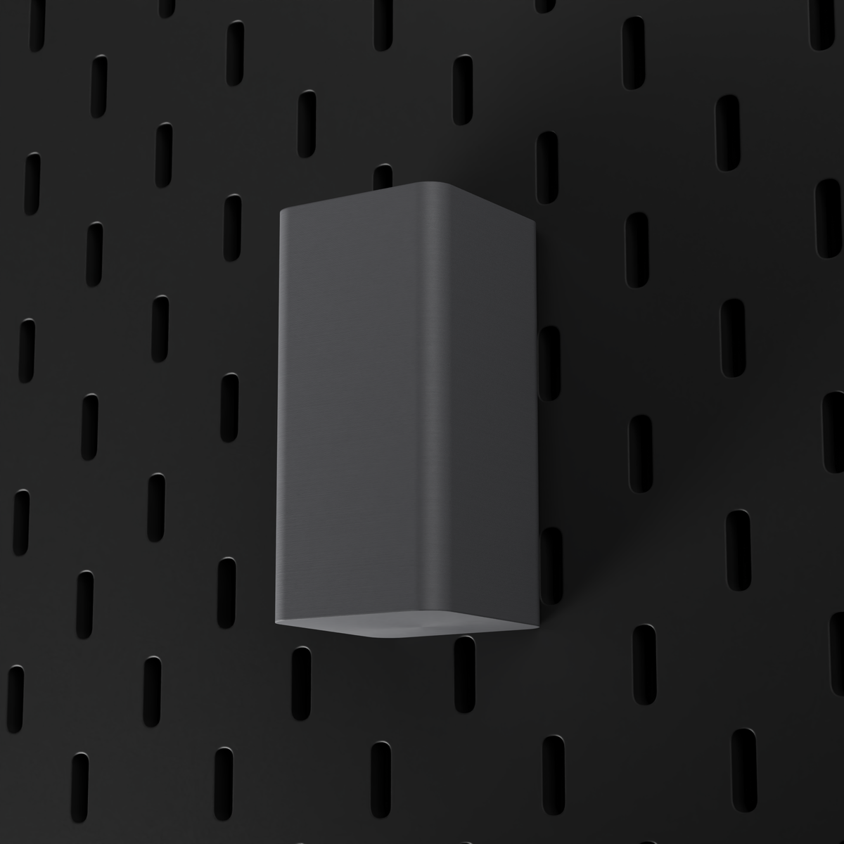 SKÅDIS Small Bin – Grey – low-angle view