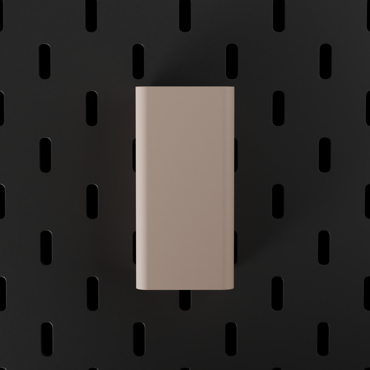 SKÅDIS Small Bin – Latte – front view
