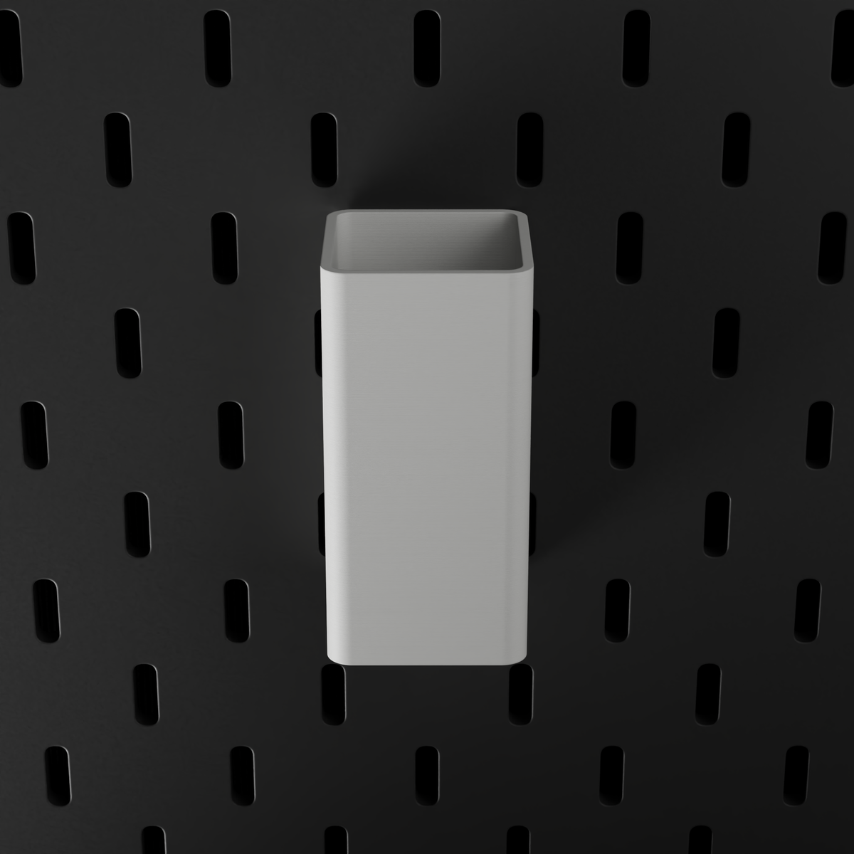SKÅDIS Small Bin – White – top-down front view