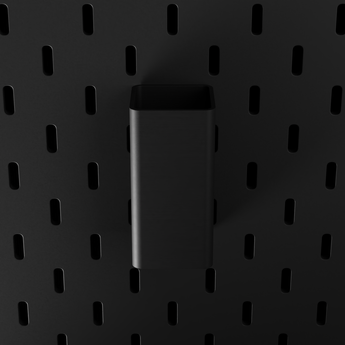SKÅDIS Small Bin – Black – top-down front view
