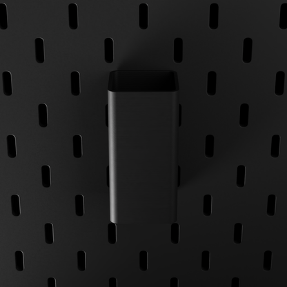 SKÅDIS Small Bin – Black – top-down front view