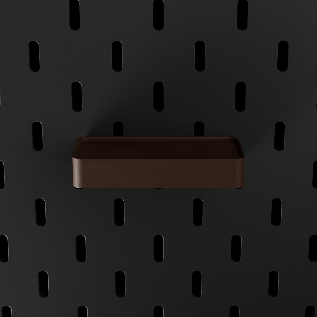 SKÅDIS Tray – Dark Brown – top-down front view