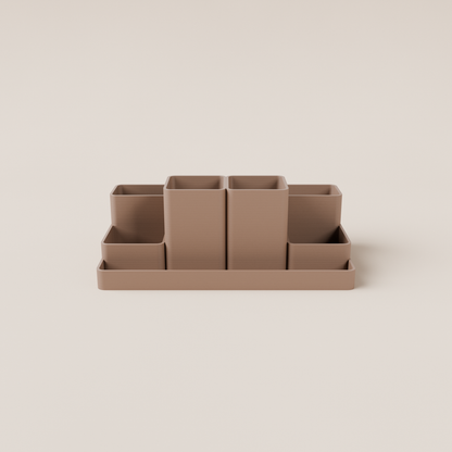 Desk Organizer – Brown – front view