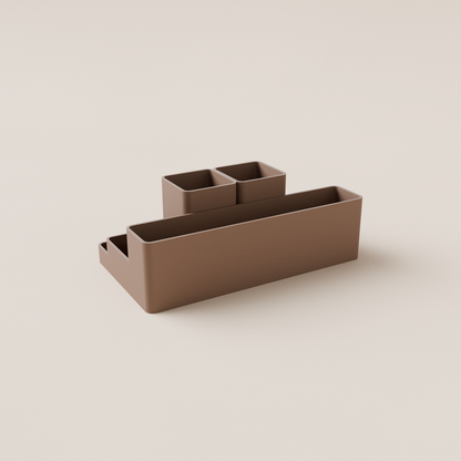 Desk Organizer – Brown – rear view