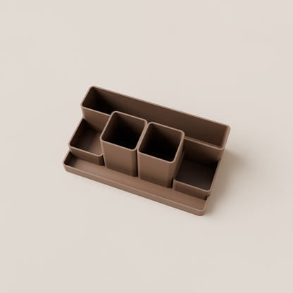 Desk Organizer – Brown – top view