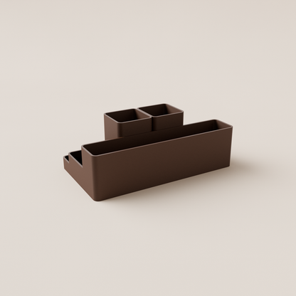 Desk Organizer – Dark Brown – rear view