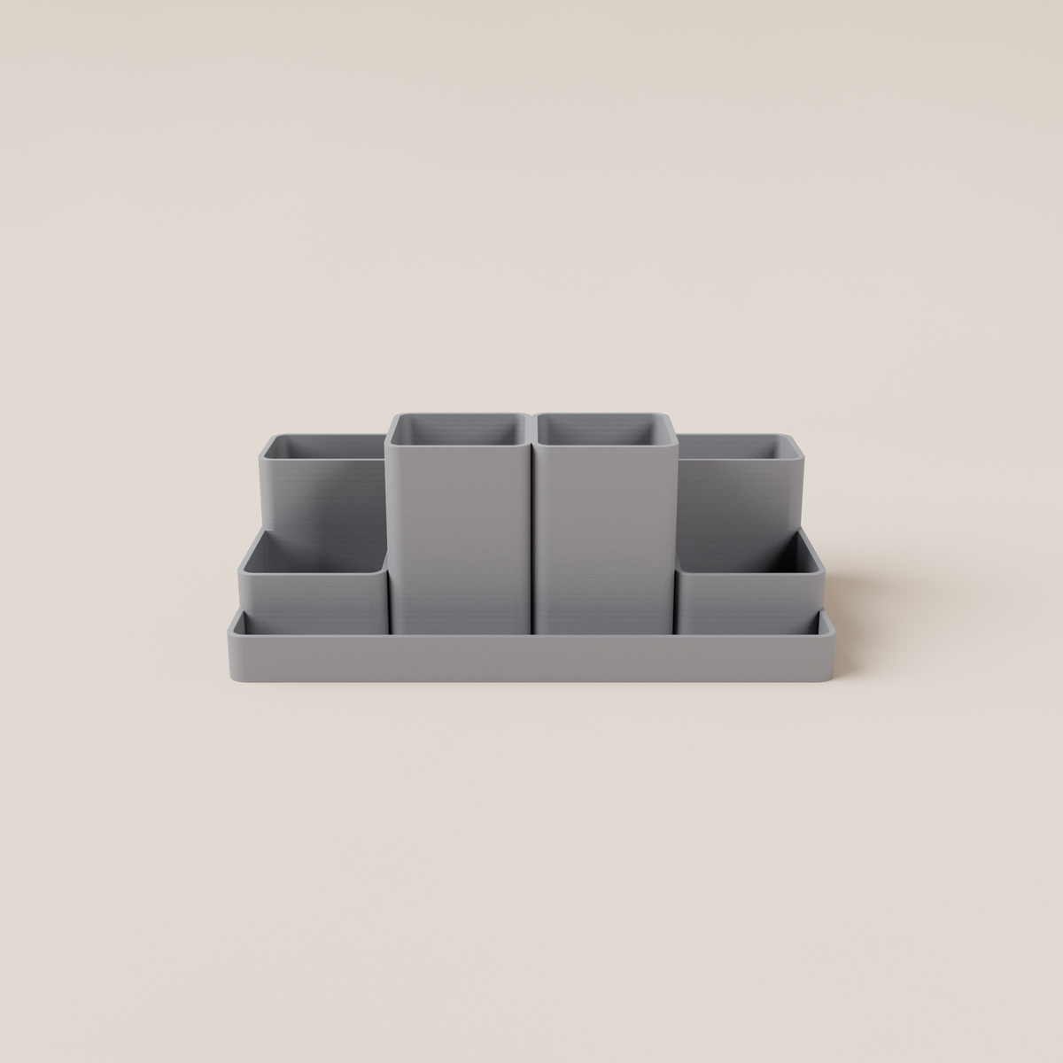 Desk Organizer – Grey – front view