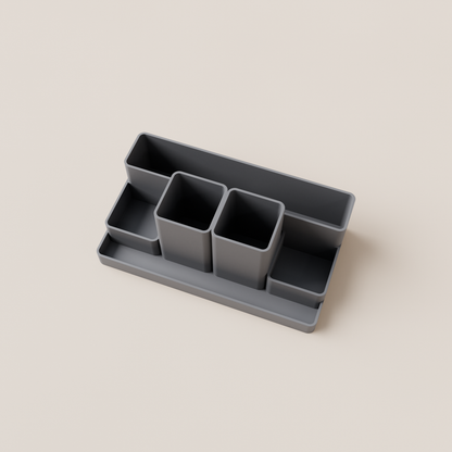 Desk Organizer – Grey – top view