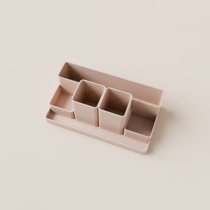 Desk Organizer – Latte – top view