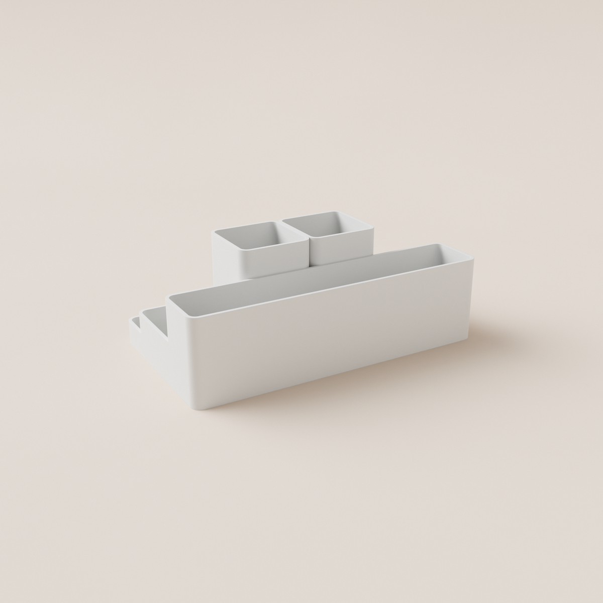 Desk Organizer – White – rear view