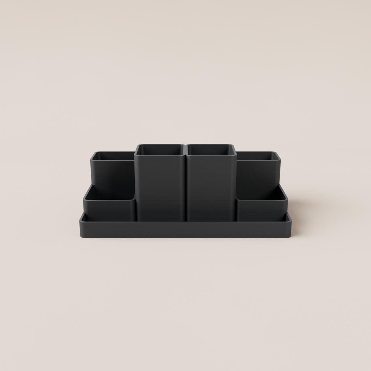 Desk Organizer – Black – front view