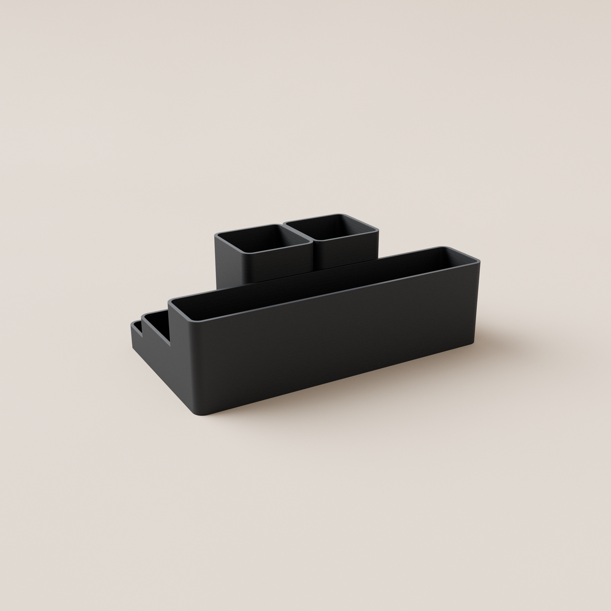 Desk Organizer – Black – rear view