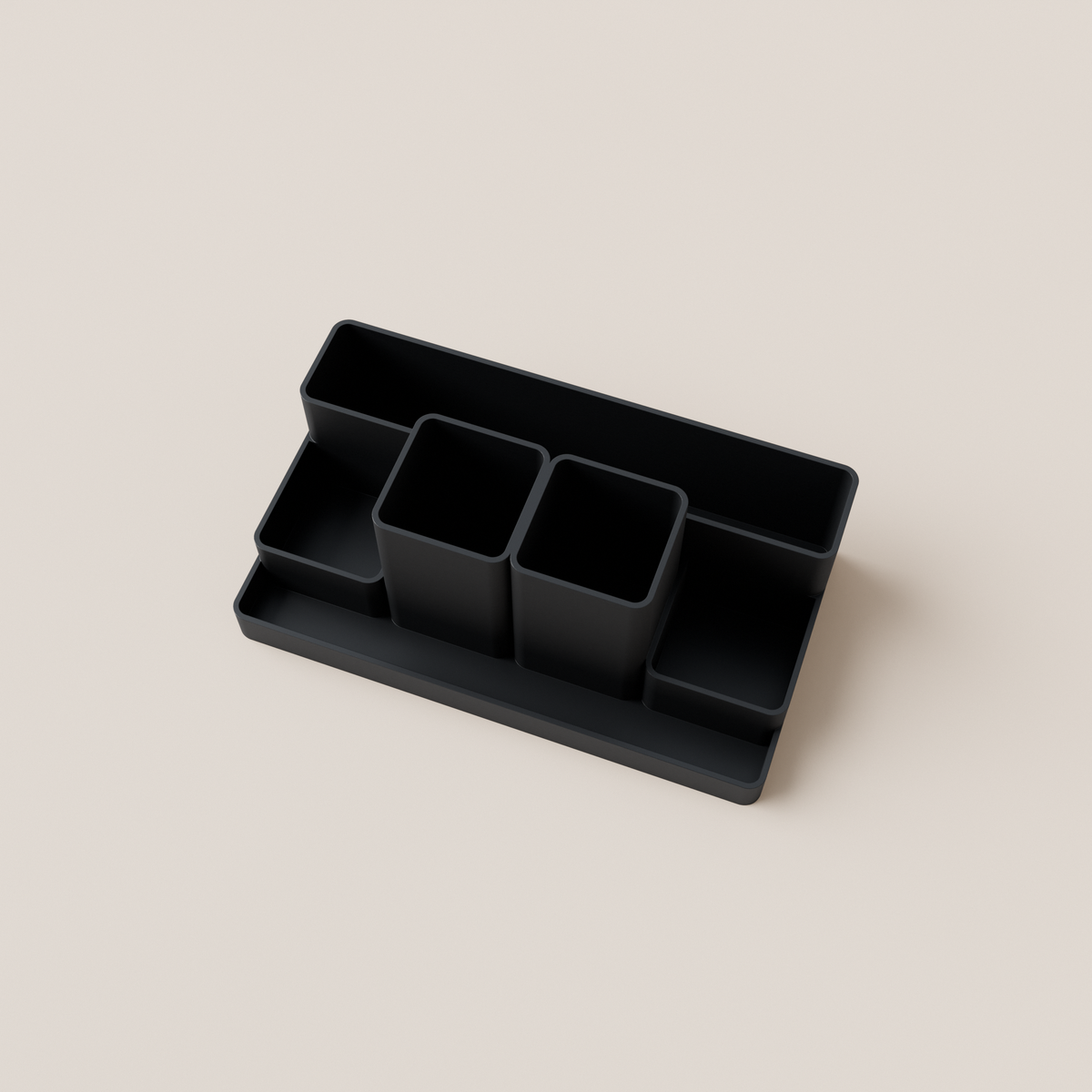 Desk Organizer – Black – top view