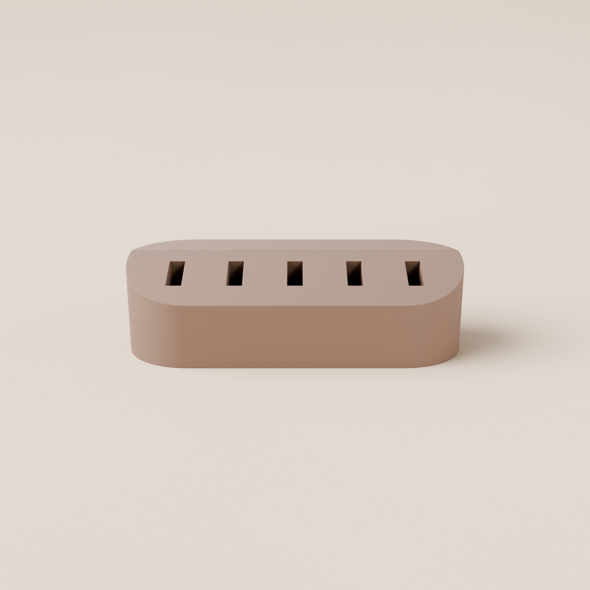 USB Flash Drive Holder – Brown – front view