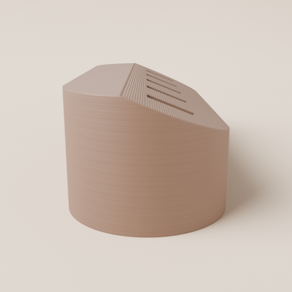 USB Flash Drive Holder – Brown – side view