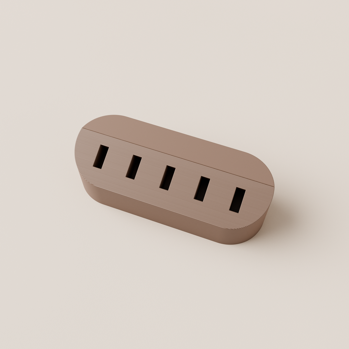 USB Flash Drive Holder – Brown – top view