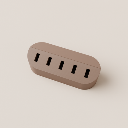 USB Flash Drive Holder – Brown – top view