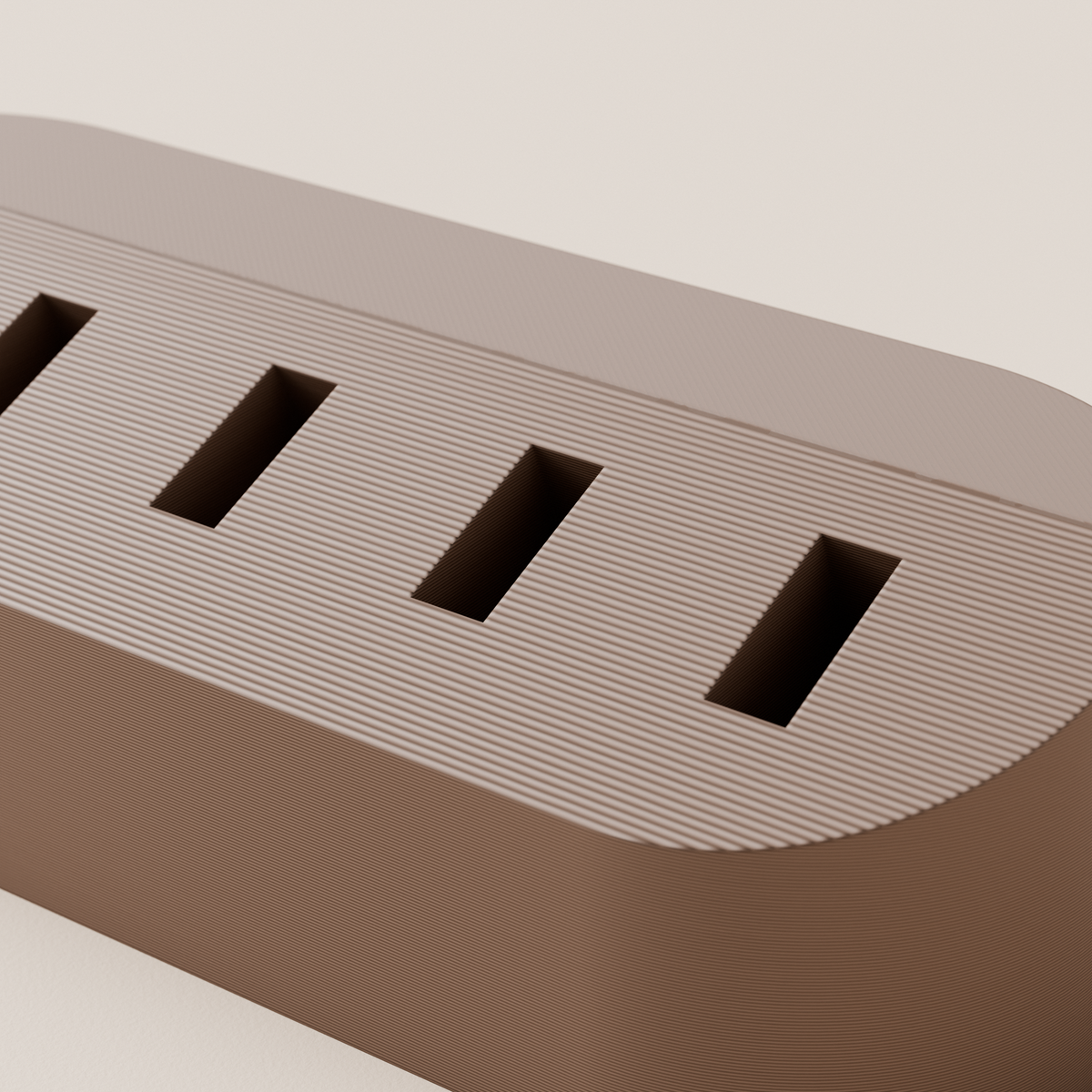USB Flash Drive Holder – Brown – detail view