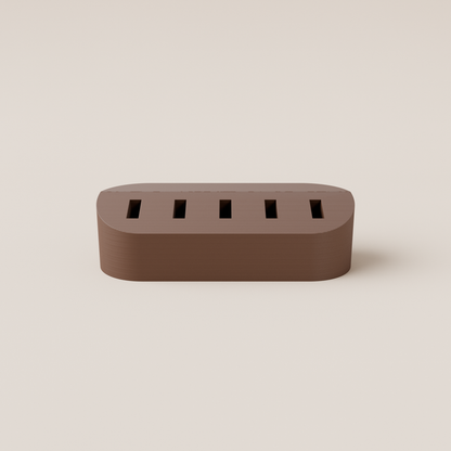 USB Flash Drive Holder – Dark Brown – front view