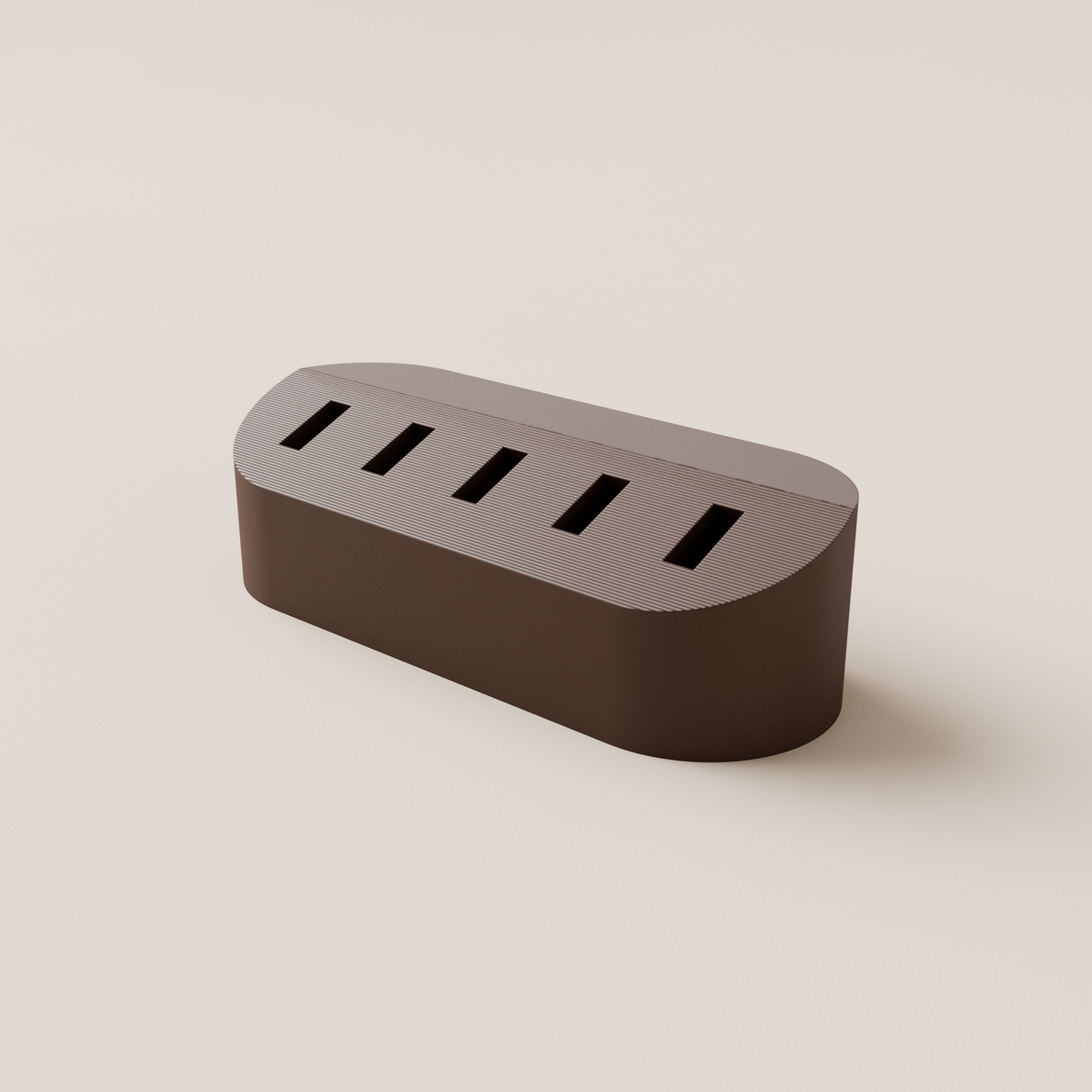 USB Flash Drive Holder – Dark Brown – hero view