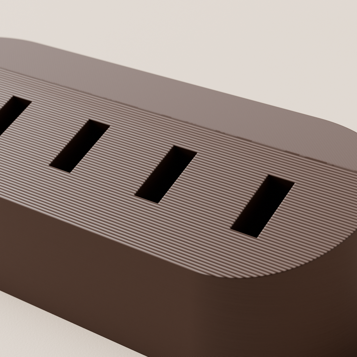 USB Flash Drive Holder – Dark Brown – detail view