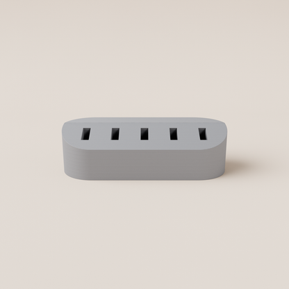 USB Flash Drive Holder – Grey – front view