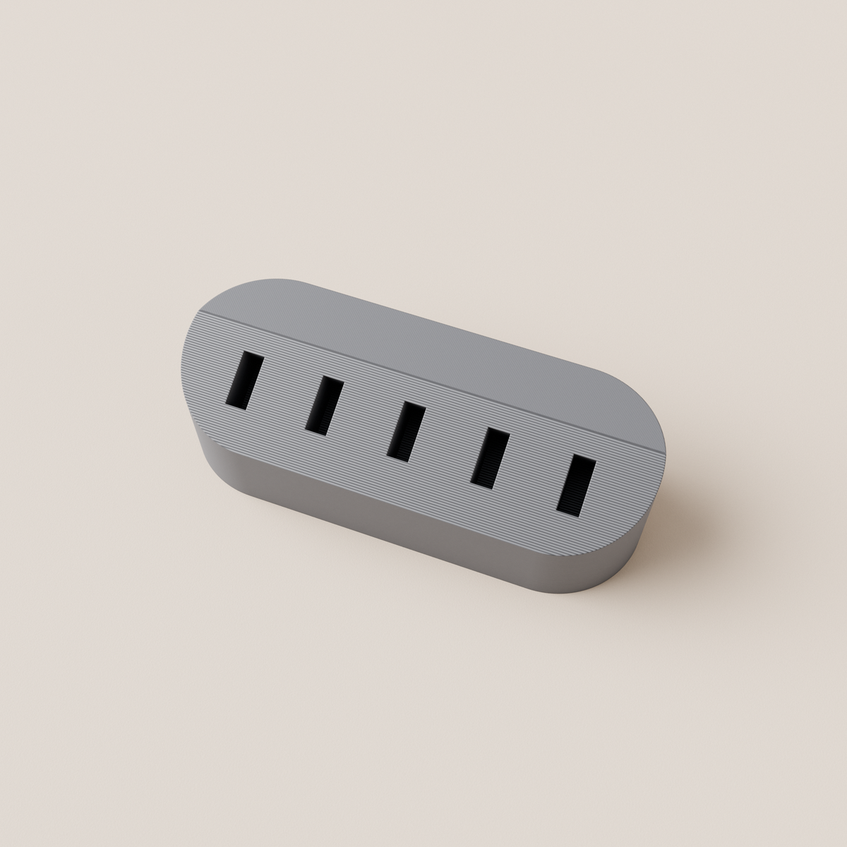 USB Flash Drive Holder – Grey – top view