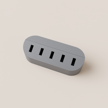 USB Flash Drive Holder – Grey – top view